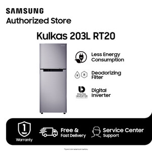 Samsung Kulkas 2 Pintu, 203 L - RT20FARWDSA