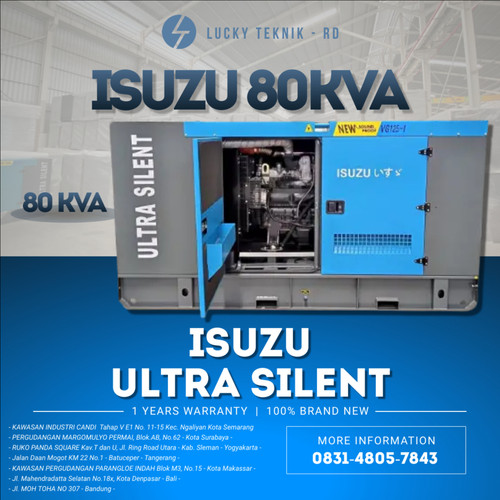 Genset 80 KVA Silent Genset Isuzu Diesel Japan