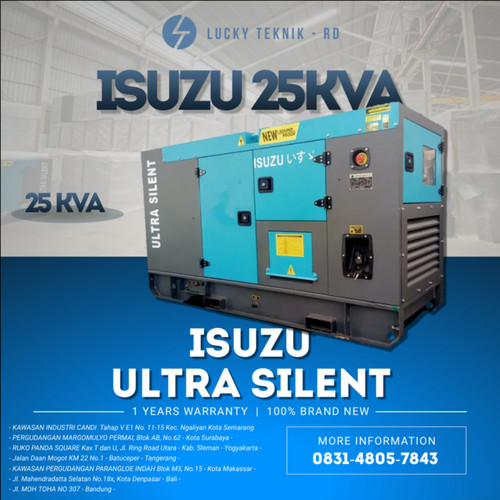 Genset 25 KVA Silent Genset Isuzu Diesel Japan