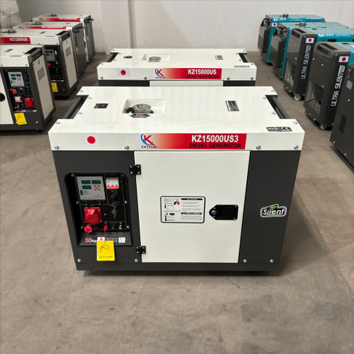 Genset 12 KVA Silent 3 Phase Diesel Katzumi KZ 15000US3 Japan Tech