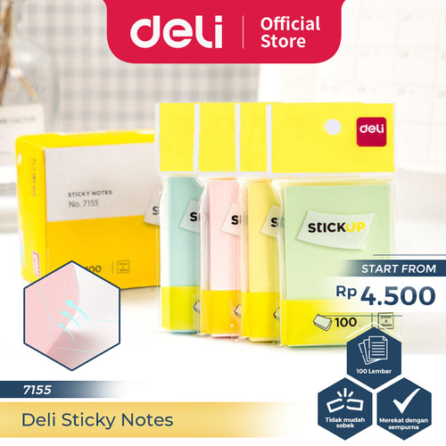 Deli Sticky Notes / Memo Tempel / Kertas Penanda 100 Lembar 715X