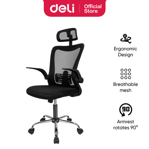 Deli Office Chair Kursi Kantor Ketinggian Bisa Diatur E4925 E4926