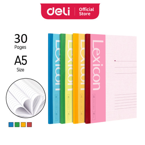 Deli Softcover Notebook/Buku Catatan A5 60 gsm 30-80 Lembar 765X