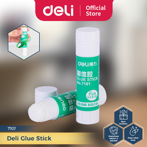 Deli Glue Stick / Lem Kertas Batangan 9 gram 6 pcs 7101Z