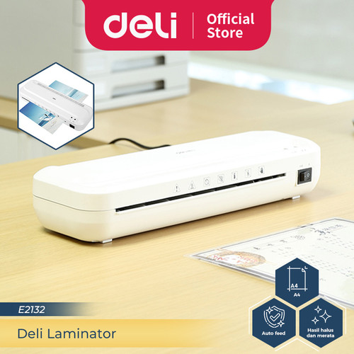 Deli Mesin Laminating A4 kecepatan 220 mm safety reverse E2132