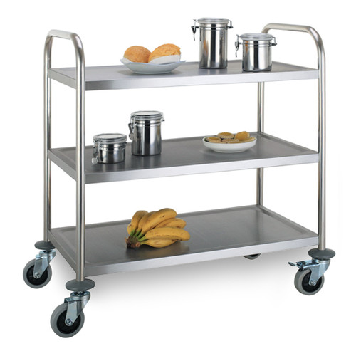 troli makanan stainless steel / trolley besar RST-3L