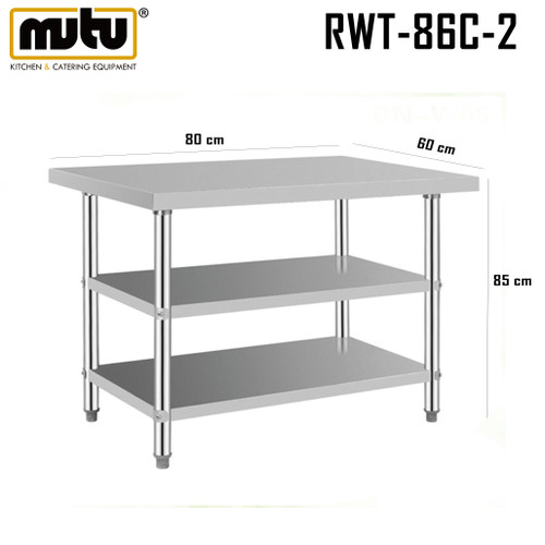 working table stainless / meja dapur stainless RWT-86C-2