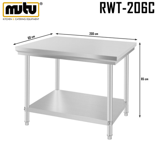 work table stainless / meja dapur / meja 2 meter RWT-206C