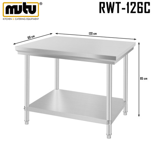 working table stainless 120 cm / meja dapur RWT-126C