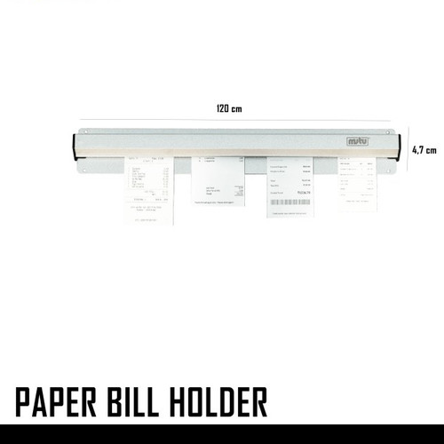 penjepit kertas menu / bill holder aluminium 120 cm PBH-1200AW