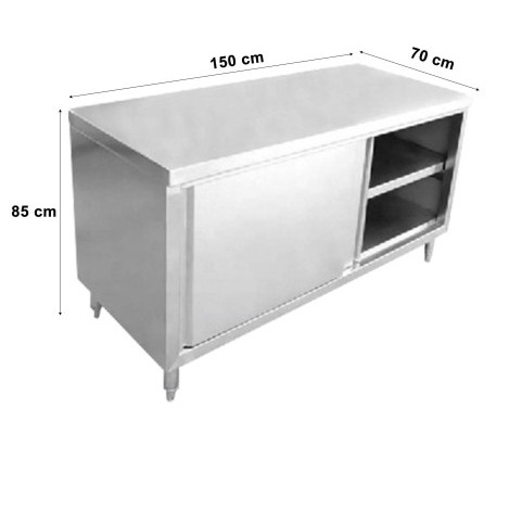 Lemari dapur 150 cm / lemari 2 susun / lemari stainless WTE-15SD