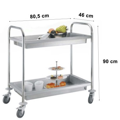 trolley pengantar makanan stainless steel MUTU RCT-2