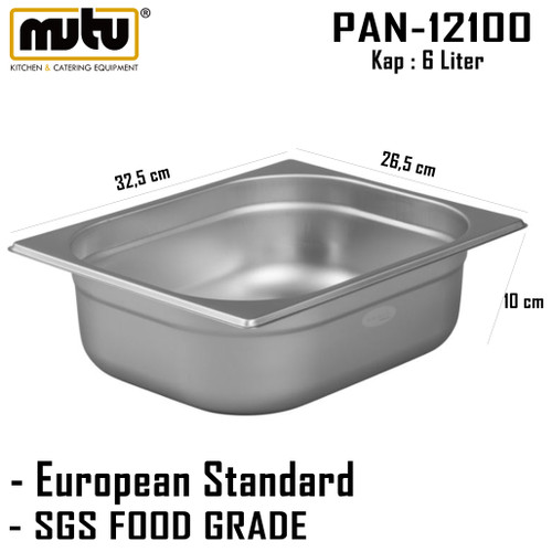 food pan  tinggi 10 cm Mutu PAN-12100