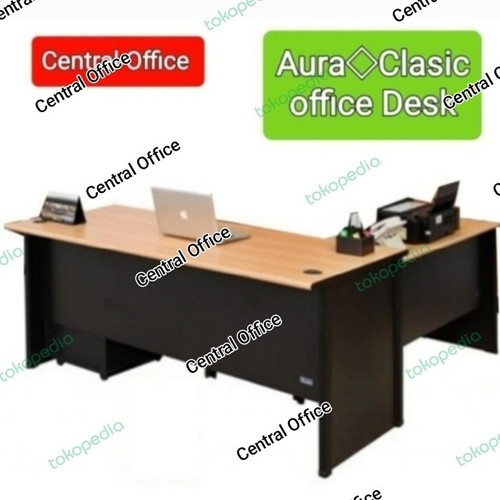 Meja kantor Direktur Aura clasic L-set uk 150 cm free ongkir jak-tang