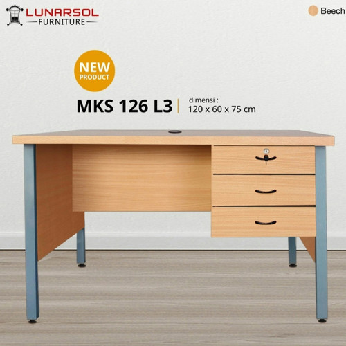 Meja kantor kerja lunarsol MK 126 uk-120 free ongkir jatadebek