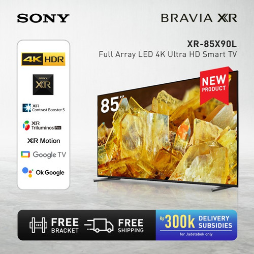 SONY Bravia LED X90L 4K HDR Google TV 85 Inch XR-85X90L FREE BRACKET