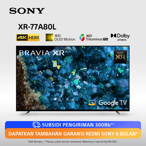 SONY Bravia OLED A80L 4K HDR Google TV 77 Inch XR-77A80L