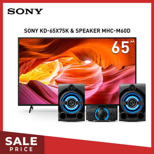 Bundle Sony KD-65X75K & Speaker MHC-M60D