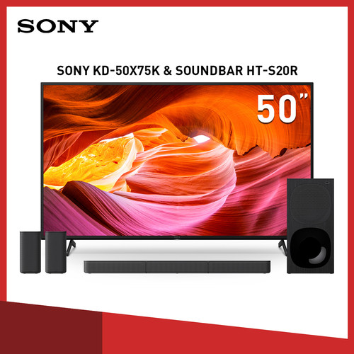 Bundle Sony KD-50X75K & Soundbar HT-S20R