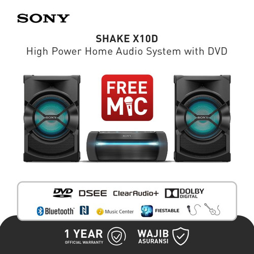 Sony High Power Home Speaker With DVD SHAKE X10D