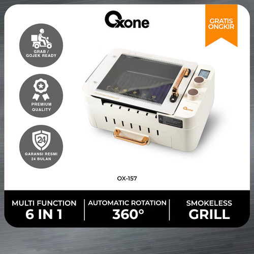 Oxone OX157 Smokeless Grill 6in1 | Pemanggang Listrik Multifungsi