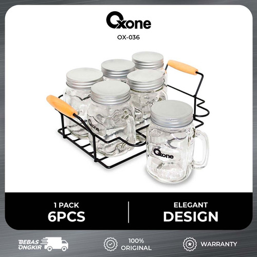 Oxone OX036 Mason Mugs With Rack 7 Pcs/New Arrival/Original/Mugs Set