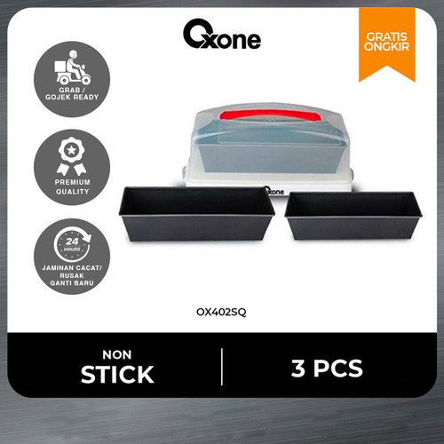 Oxone Loaf Fan Set 3pcs OX402SQ/Non-Stick/Mudah Dibersihkan/NewArrival