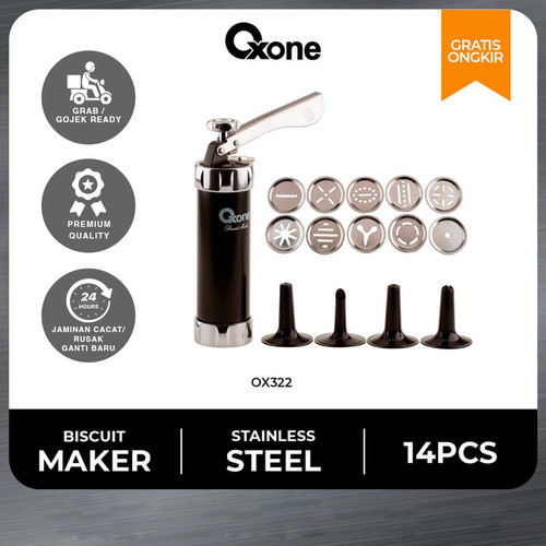 Oxone OX322 Biscuit Maker Stainless Cetakan Pembuat Biskuit