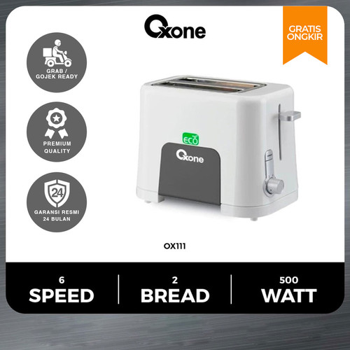 Oxone OX111 Toaster Pemanggang Roti 2 Slot Eco Bread Toaster.