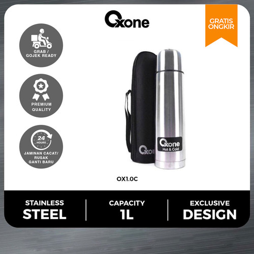 Oxone OX1.0 Termos Botol Minum 1 L Stainless Tahan Dingin Panas