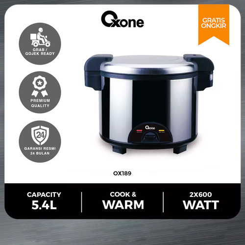 Oxone OX189 Rice Cooker Jumbo 5.4 L Penanak Nasi Multifungsi