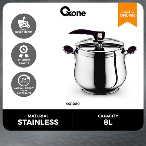 Oxone OX1080 Presto Panci Masak Pressure Cooker Stainless Steel