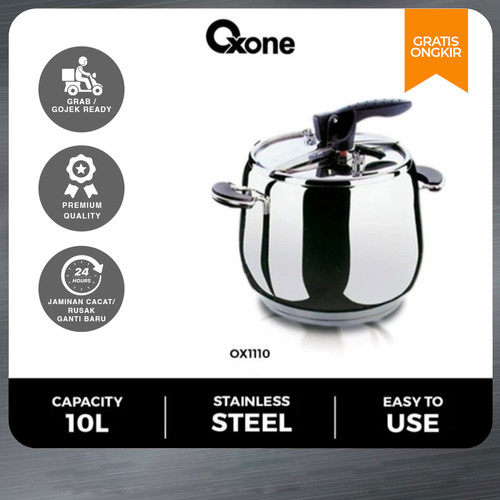 Oxone OX1110 Presto Panci Daging Alumunium Pressure Cooker 10L