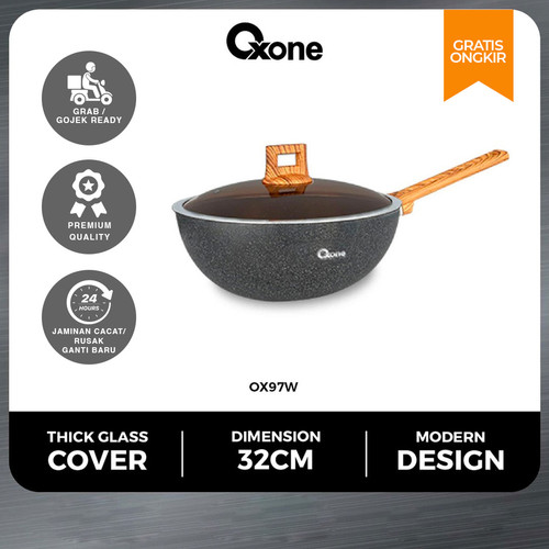 Oxone OX97W Panci Wok Pan 32 cm Anti Lengket Premium Quality