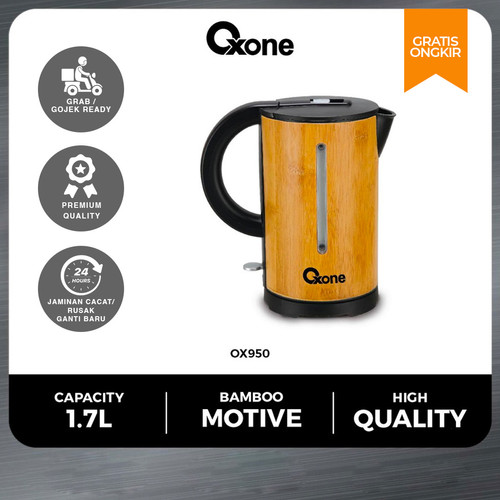 Oxone OX950 Termos Kettle Teko Elektrik 1.7L Bamboo Model