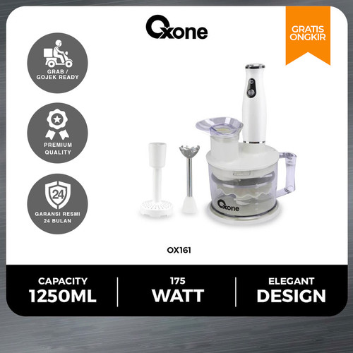 Oxone OX161 Blender Chopper Hand Blander 1.2L Multifungsi