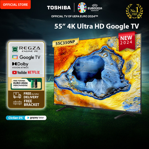 [FREE BRACKET] Toshiba TV 55" 4K Google TV - Dolby Vision - 55C350NP