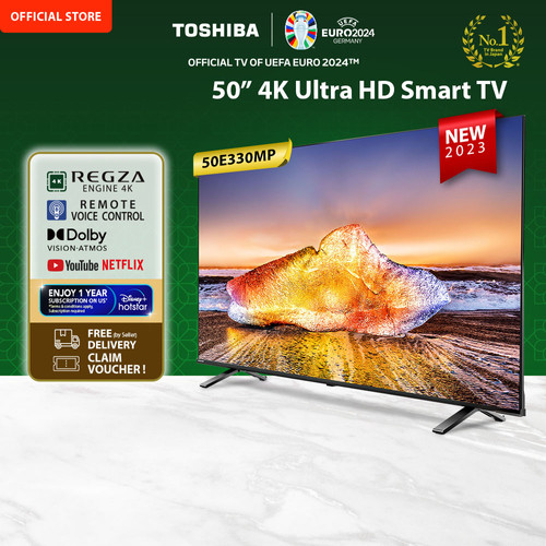 Toshiba TV 50" 4K Smart TV - Dolby Vision Netflix/Youtube - 50E330MP