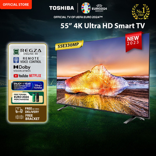 Toshiba TV 55" 4K Smart TV - Dolby Vision Atmos MEMC VRR - 55E330MP