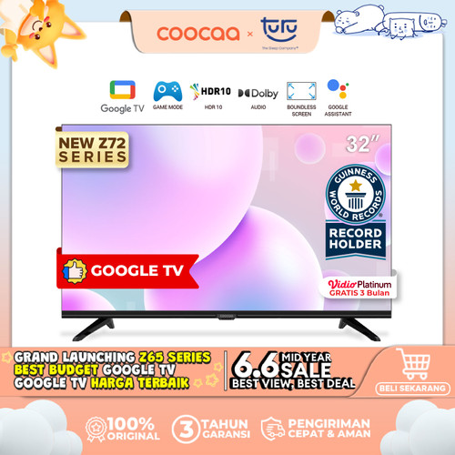 [Google TV] COOCAA 32 Inch Smart LED TV - Flicker Free (COOCAA 32Z72)