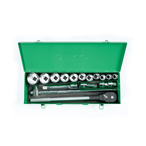 TEKIRO 3/4" DR. SOCKET SET 6 PT 19 - 50 MM 18 PCS / 3/4" DR. SOCKET SET 6 PT 19 - 50 MM 18 PCS / 3/4" DR. SOCKET SET 6 PT 19 - 50 MM 18 PCS