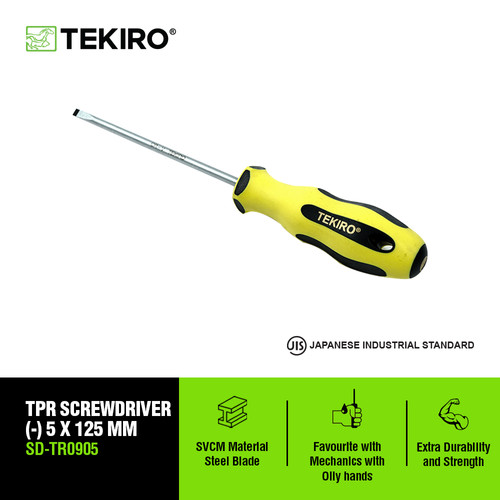 TEKIRO OBENG TPR (-) 5 X 125 MM /OBENG TPR / TOOLS - ALAT PERKAKAS