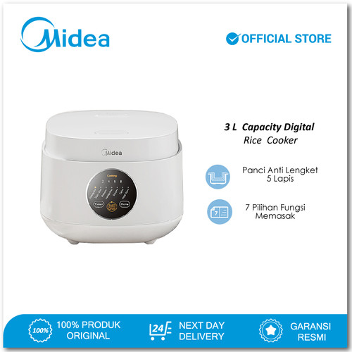 Midea Digital Rice Cooker - MB-FB30M161W- 5 Layer and 7 Preset Menu