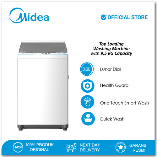 Midea Top Load Washing Machine 9.5kg - MA100W95 - One Touch Smart Wash