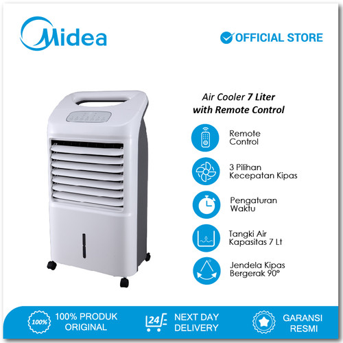 Midea Air Cooler 7.0 Liter AC120-U - Humidifier - Remote Control - Tim