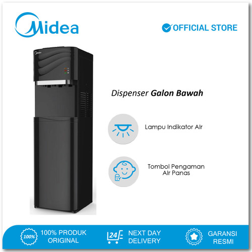 Midea Dispenser Galon Bawah YL-1634S Bottom Loading Compressor Cooling