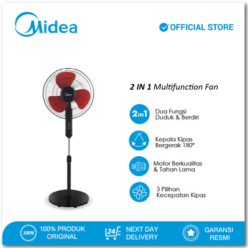 Midea Kipas Angin 2in1 16 Inch FS40-19K Electric Fan 55 Watt