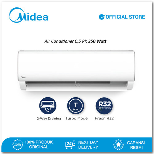 AC Midea 1/2 PK (0.5 PK) Standard - R32 Series - MSAF-05CRN2