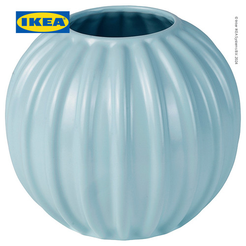 IKEA SKOGSTUNDRA Vas Bunga Biru Muda 15cm