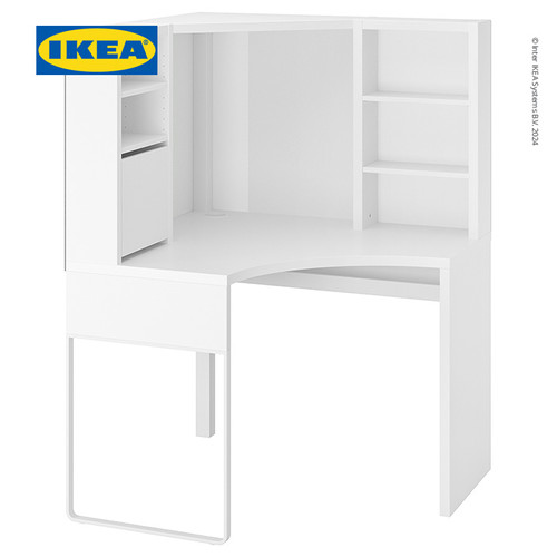 IKEA MICKE Meja Kerja Sudut Minimalis 100x142 cm